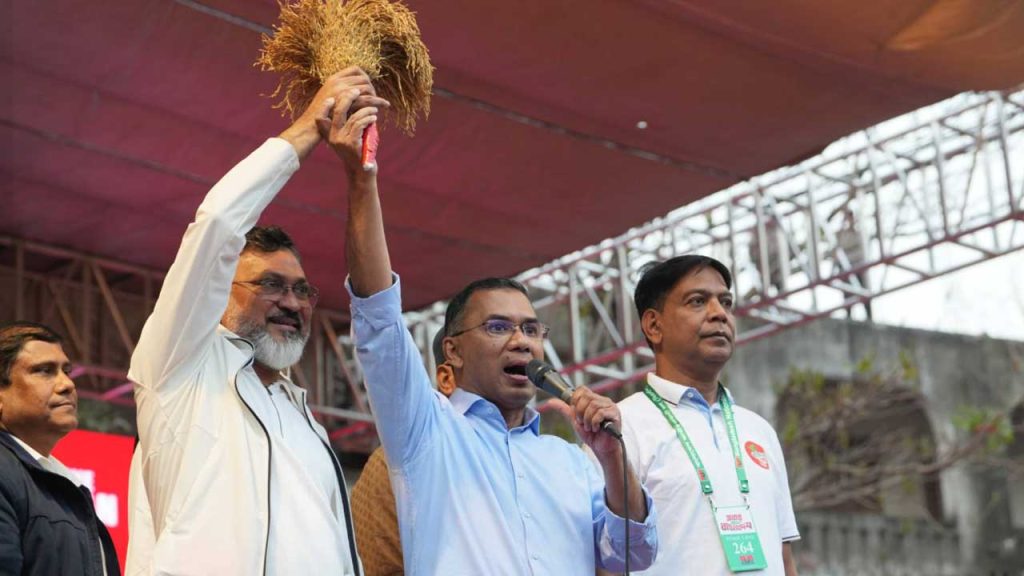 তারেক রহমান পথসভায়। ফাইল ছবি